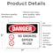 Signmission No Smoking Oxygen In Use Danger Sign, Vinyl Decal, 7in W x 5in L, 2PK OS-2PACK-DS-D-57-L-1488 - alternate 8